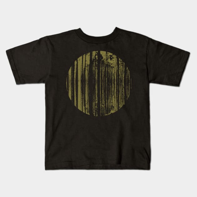 Bigfoot Hiding In Forest Kids T-Shirt by Tesszero